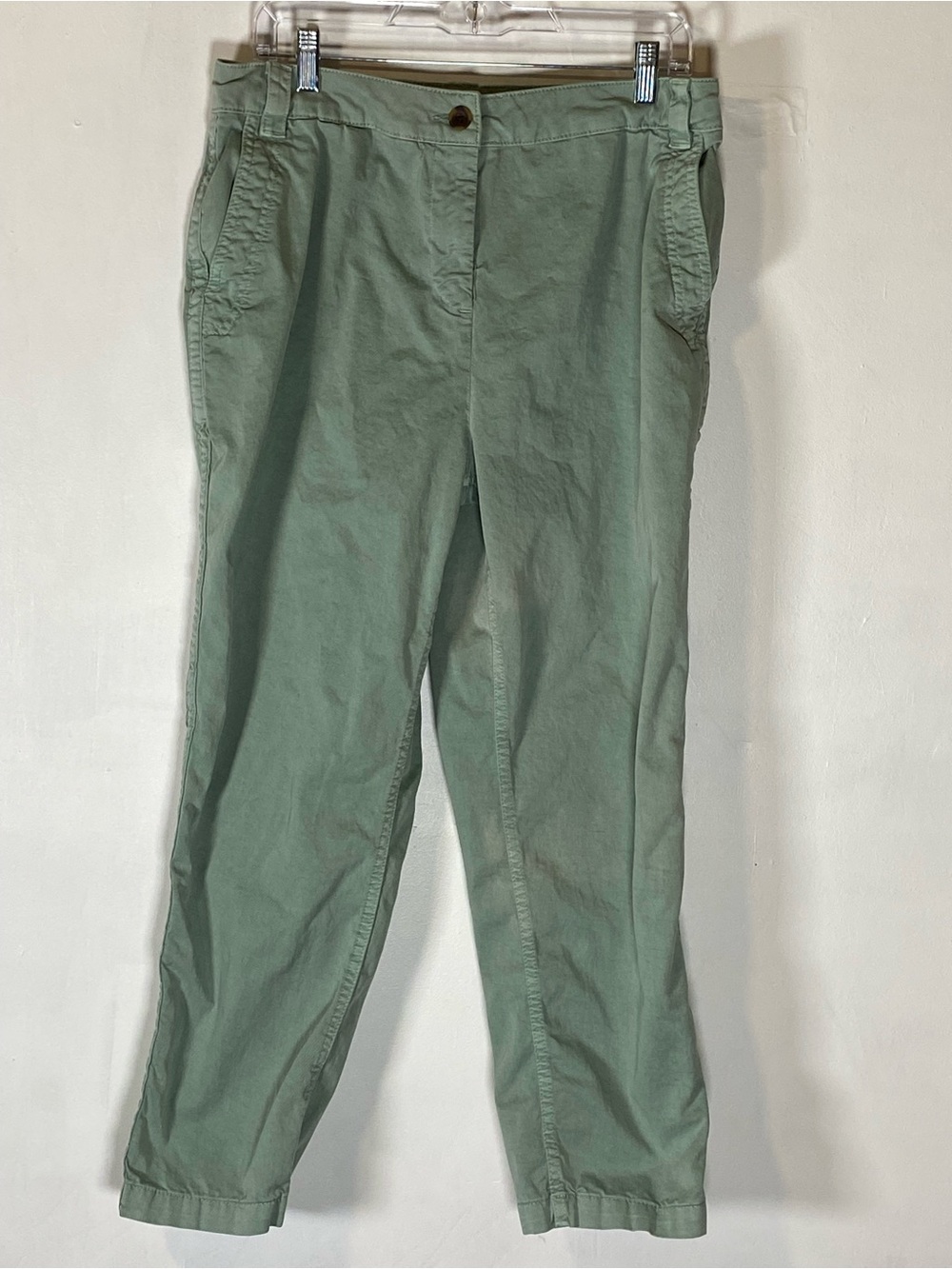 Boden Mint Green Chino Pants Women's‎ US 10 Cropped Preppy Casual Academia